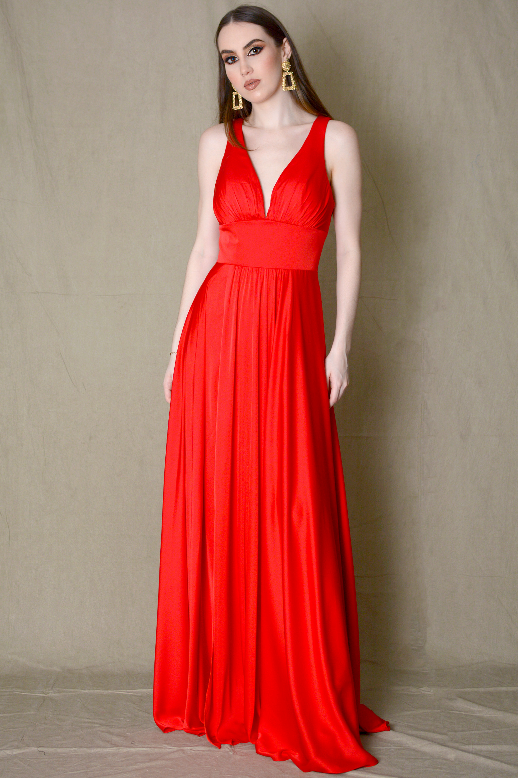 vestido largo rojo tirantes satinado – Kiss Fashion Boutique